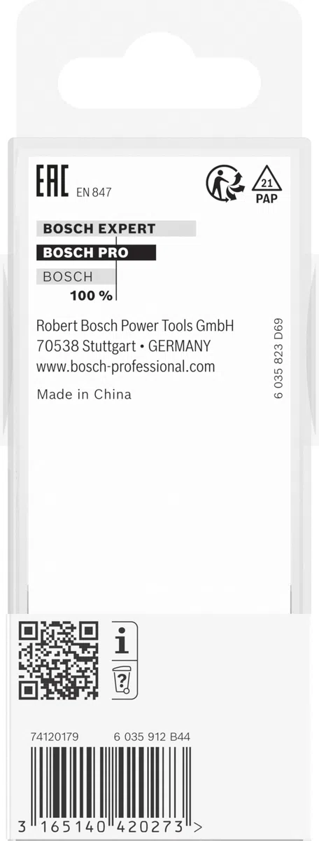 Bosch Professional 2 608 628 464 - Fresas de ranurar - 12 mm, D1 10 mm, L 40 mm, G 81 mm (pack de 1), Negro, Acero Inoxidable