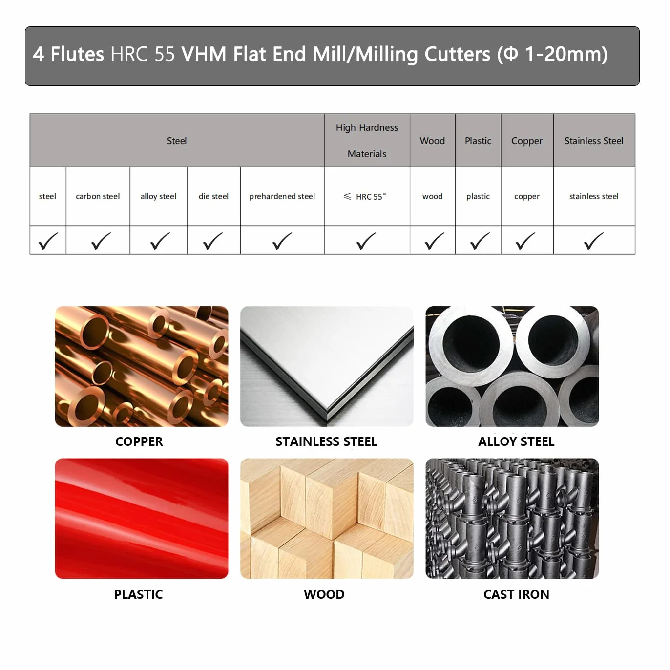 Fresa de chaflán de metal duro - 6 mm, 3 dientes/3 cortes, HRC 55, 90°, revestimiento negro AlTiN, fresa de chaflán VHM para acero, metal, plástico, madera