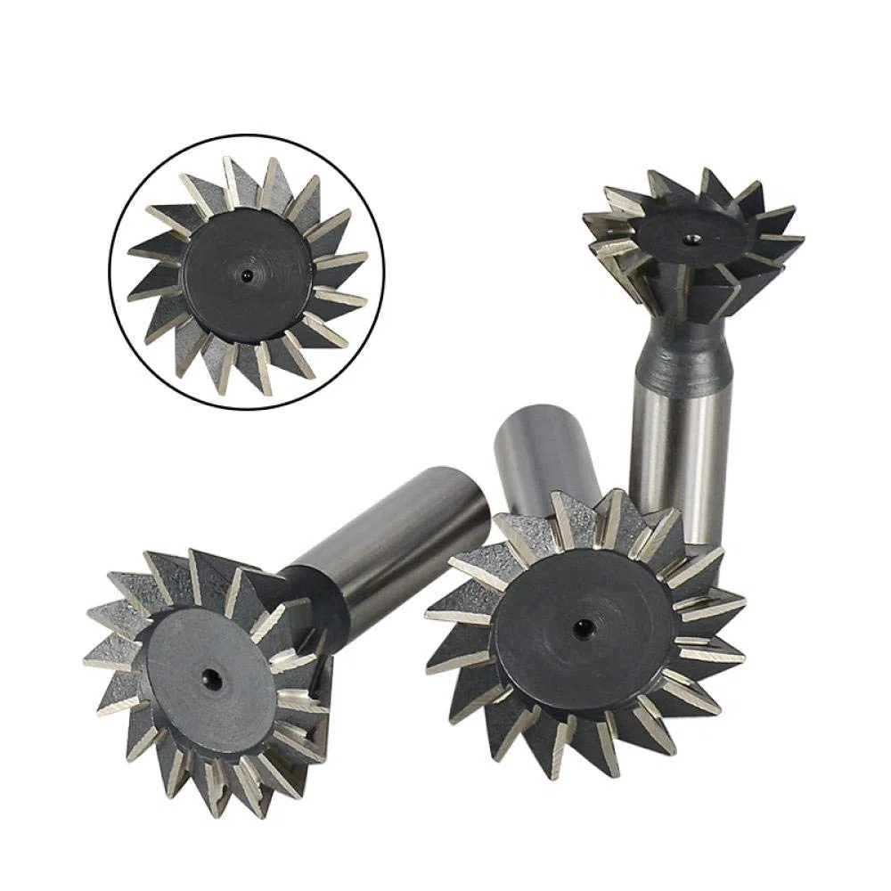 Fresa de cola de milano 45 55 60 grados HSS Fresas de extremo de acero de alta velocidad CNC Máquina de enrutador Bit cortador de metal herramienta de ranurado-12x45 grados
