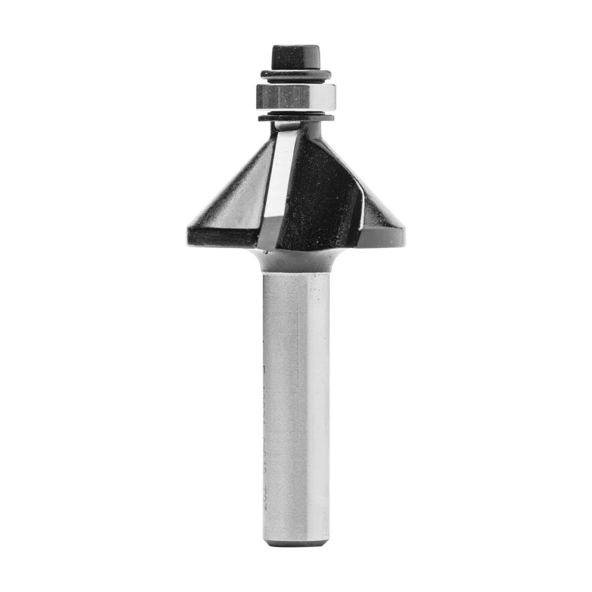 ENT 13821 Fresa de chaflán, en carburo, vástago (S) 8 mm, diámetro (D) 28,6 mm, NL 9 mm, E 45°, SL 32 mm, con rodamiento