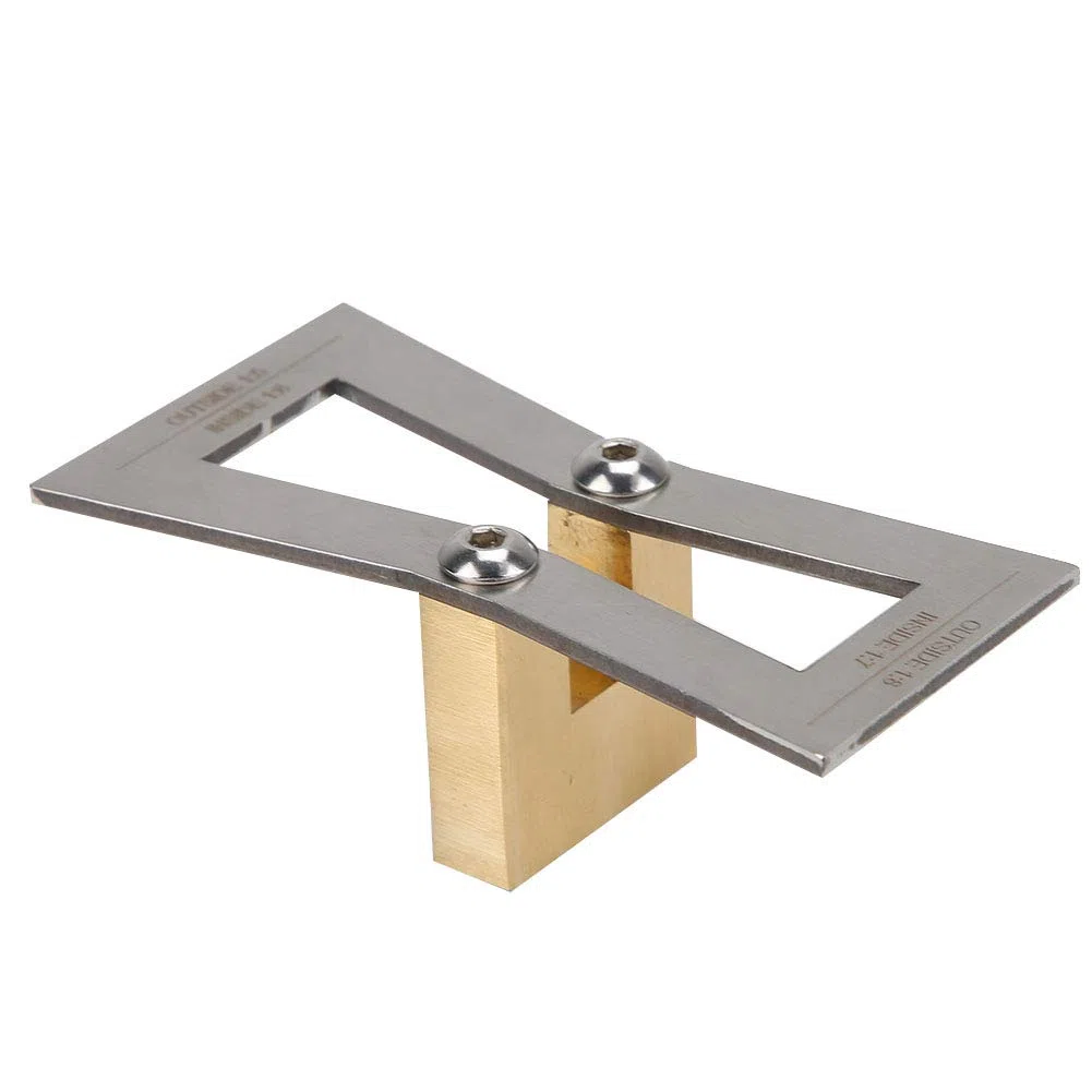 Herramienta de Cola de Milano, Regla de Cola de Milano Calibre de Cola de Milano de Acero Inoxidable Preciso para Empalmes de Placas para Conexión Rectangular para Reparación de Grietas(Sin escala)